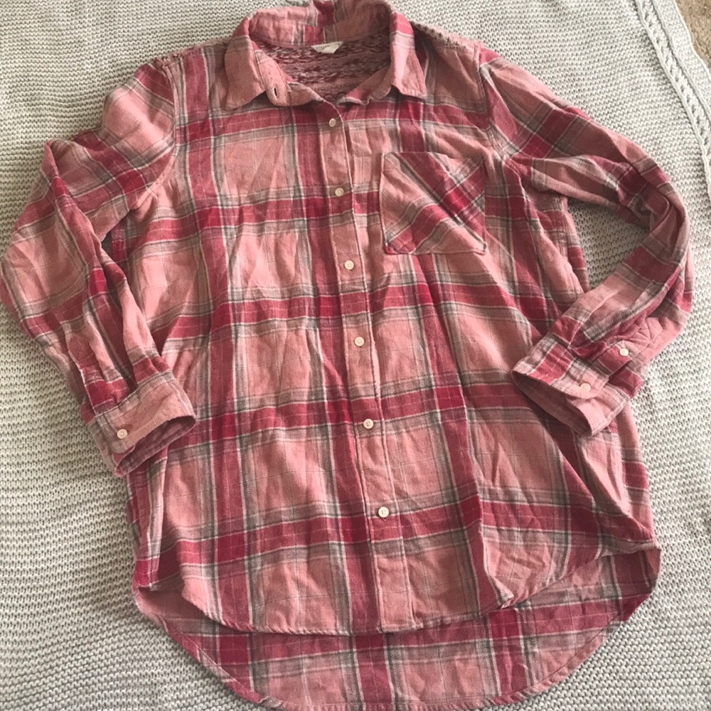 Aeropostale size M pink flannel
